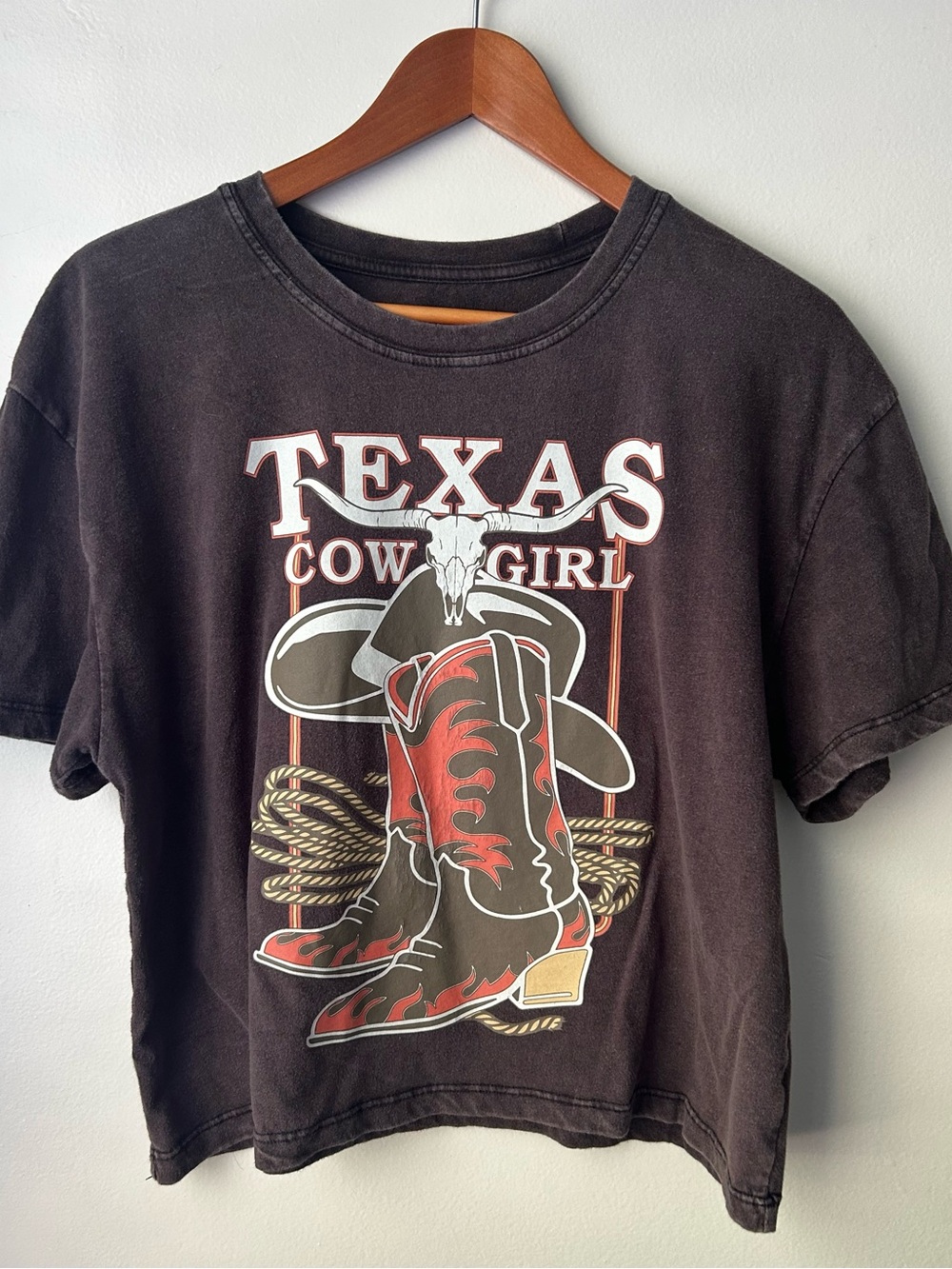 Texas Cowgirl Graphic Tee - Black